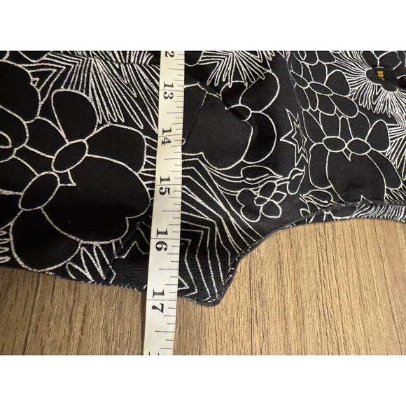 Nooworks Dress Black White Floral Geometric Fit Flare Sleeveless Dress Small - Picture 8 of 13
